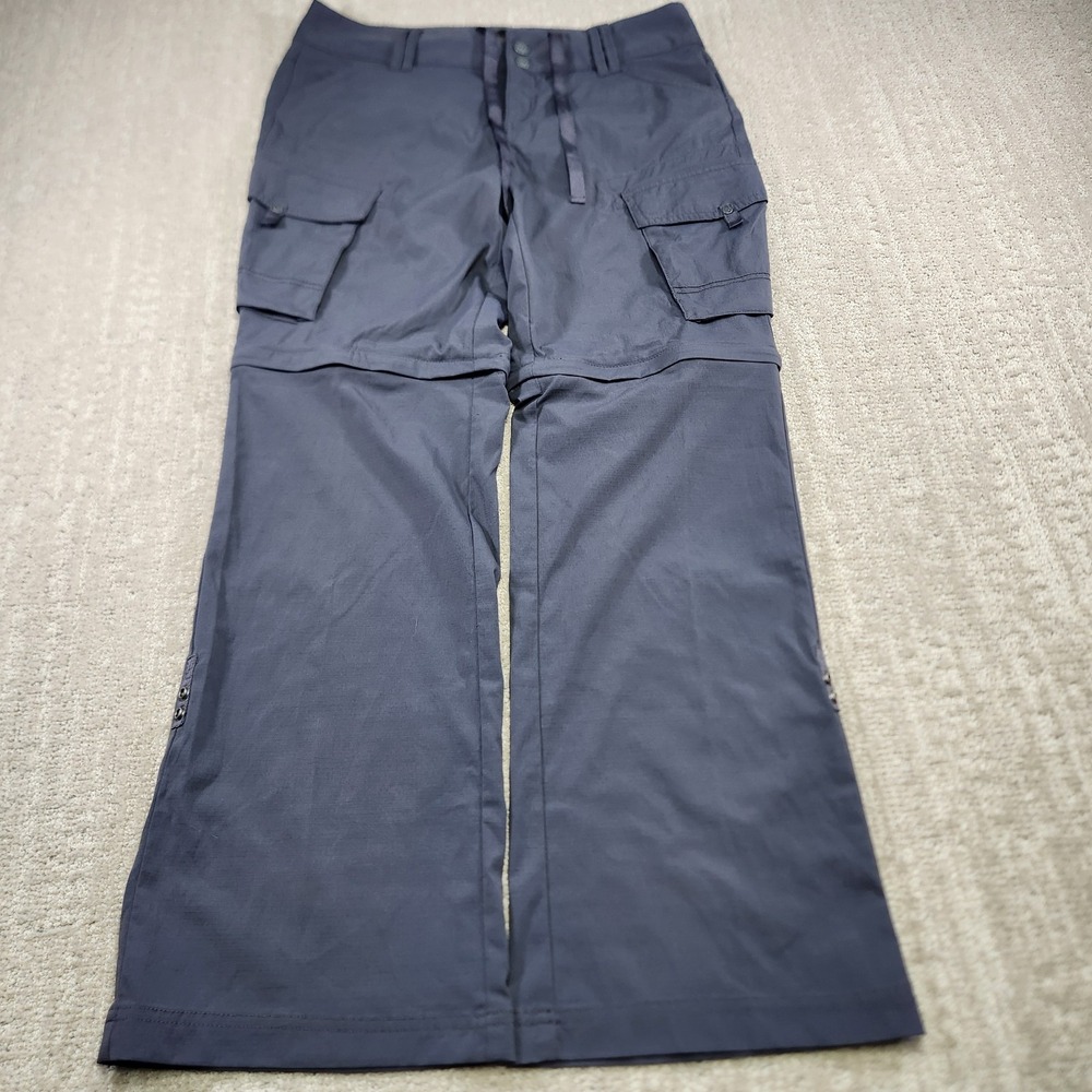 Prana Pants Women 4 Sage Low Rise Flare Convertible Gorpcore Ripstop Stretch